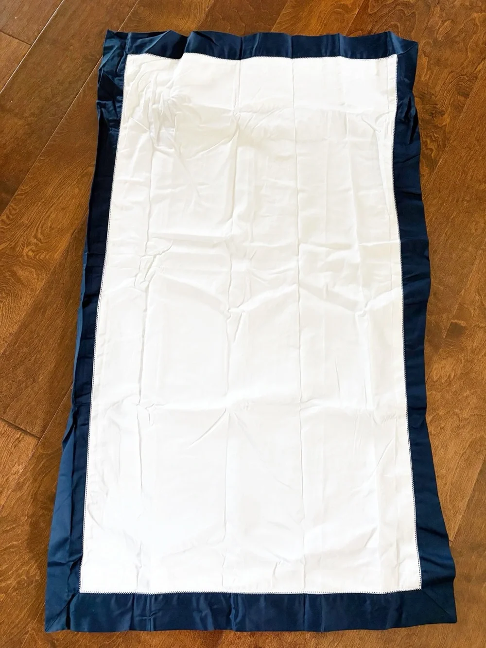 Ralph Lauren Home Organic Cotton Sateen Border Sham King Size Polo Navy Luxury